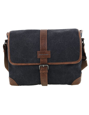 Pierre Cardin - PC4097 Canvas Satchel - Black