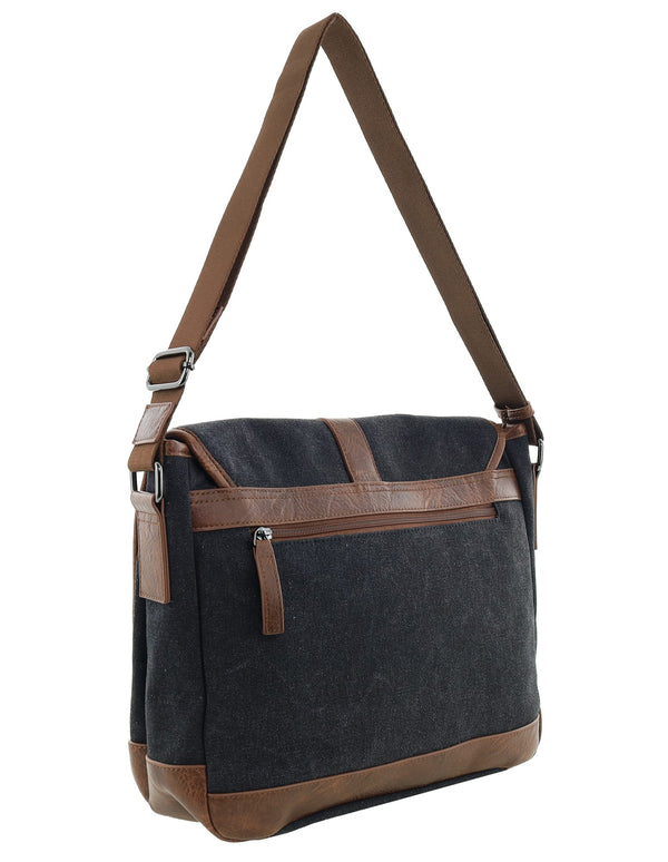 Pierre Cardin - PC4097 Canvas Satchel - Black