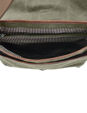 Pierre Cardin - PC4097 Canvas Satchel - Brown