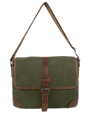 Pierre Cardin - PC4097 Canvas Satchel - Brown