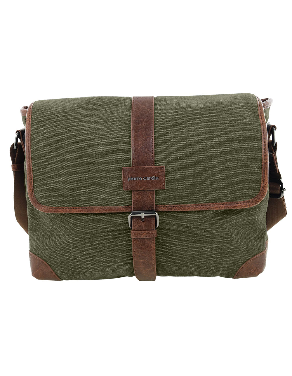 Pierre Cardin - PC4097 Canvas Satchel - Brown