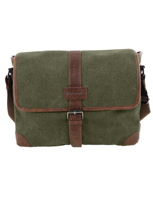 Pierre Cardin - PC4097 Canvas Satchel - Brown