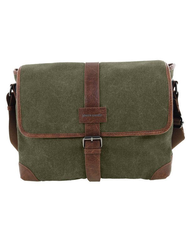 Pierre Cardin - PC4097 Canvas Satchel - Brown