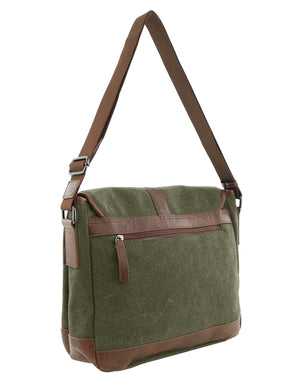 Pierre Cardin - PC4097 Canvas Satchel - Brown