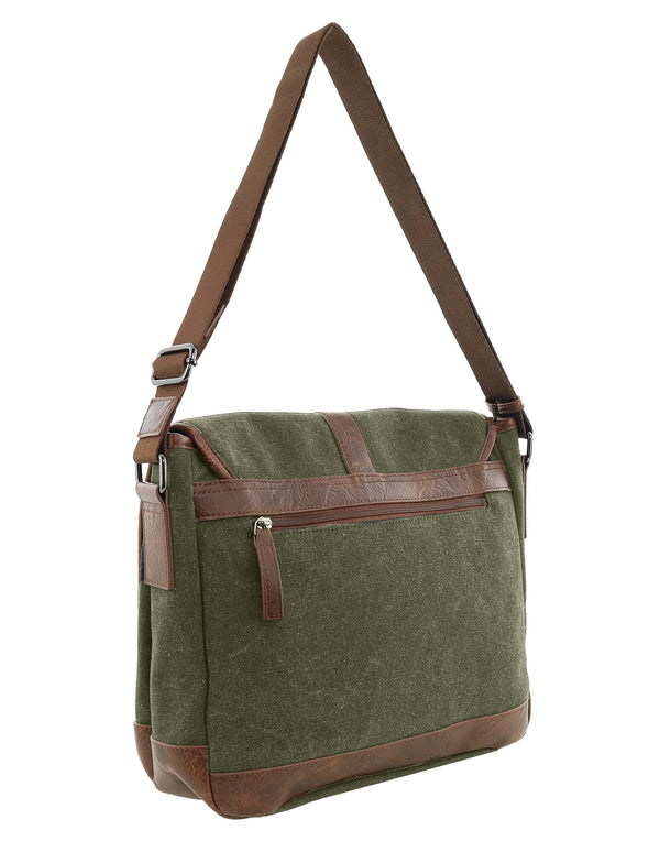 Pierre Cardin - PC4097 Canvas Satchel - Brown