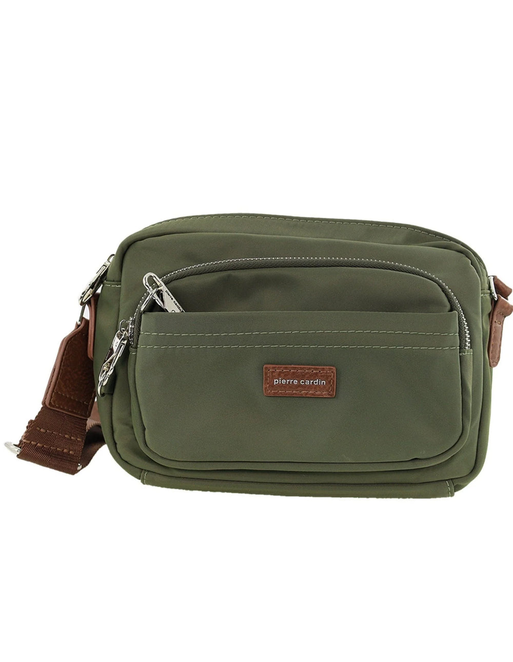 Pierre Cardin - PC4073 Nylon Crossbody Bag -  Olive Green