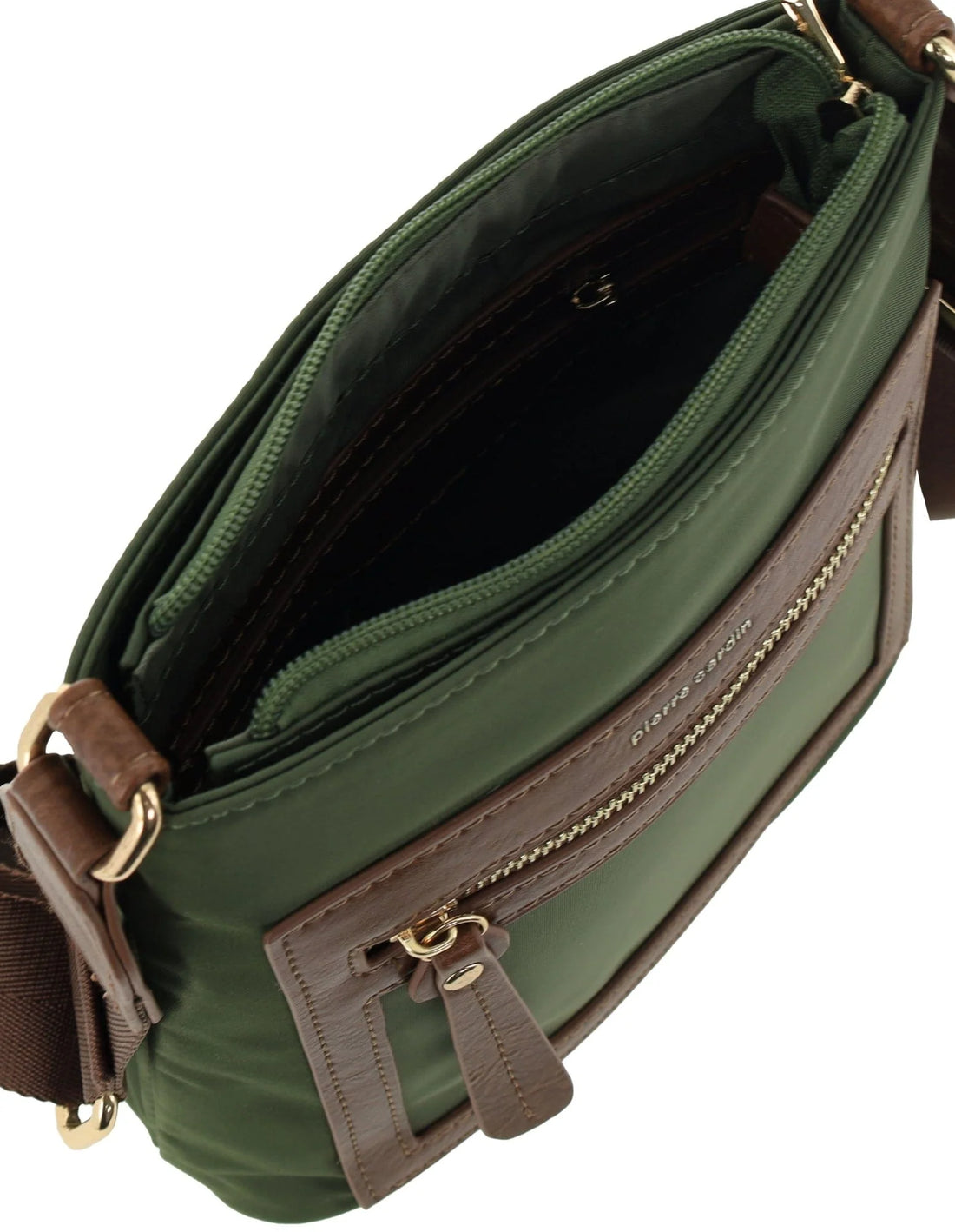 Pierre Cardin - PC4075 Two-Tone RFID Nylon Anti-Theft Bag - Olive Green
