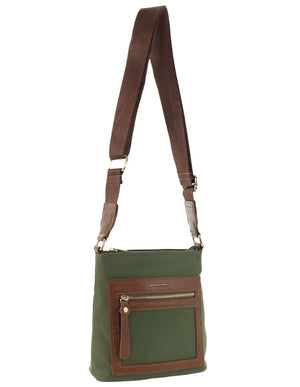 Pierre Cardin - PC4075 Two-Tone RFID Nylon Anti-Theft Bag - Olive Green