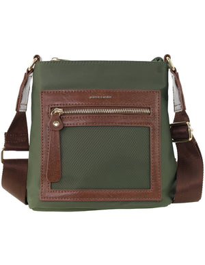 Pierre Cardin - PC4075 Two-Tone RFID Nylon Anti-Theft Bag - Olive Green