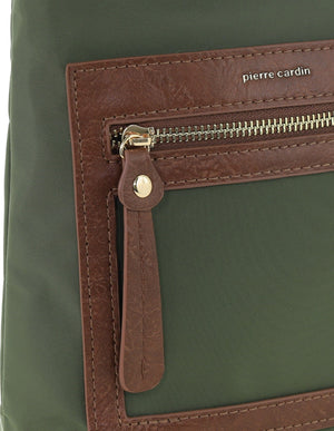 Pierre Cardin - PC4075 Two-Tone RFID Nylon Anti-Theft Bag - Olive Green