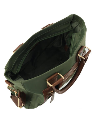 Pierre Cardin - PC4076 Two-Tone RFID Nylon Tote Bag - Olive Green