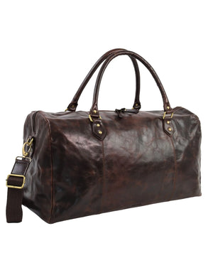 Pierre Cardin - PC3335 Leather Overnight Bag - Chocolate