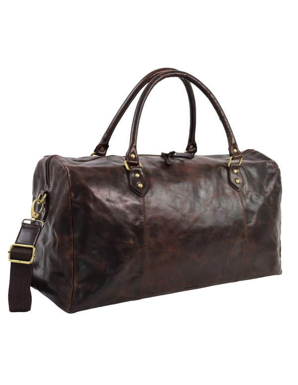 Pierre Cardin - PC3335 Leather Overnight Bag - Chocolate