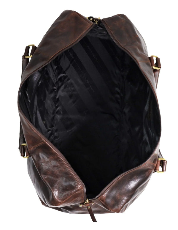 Pierre Cardin - PC3335 Leather Overnight Bag - Chocolate