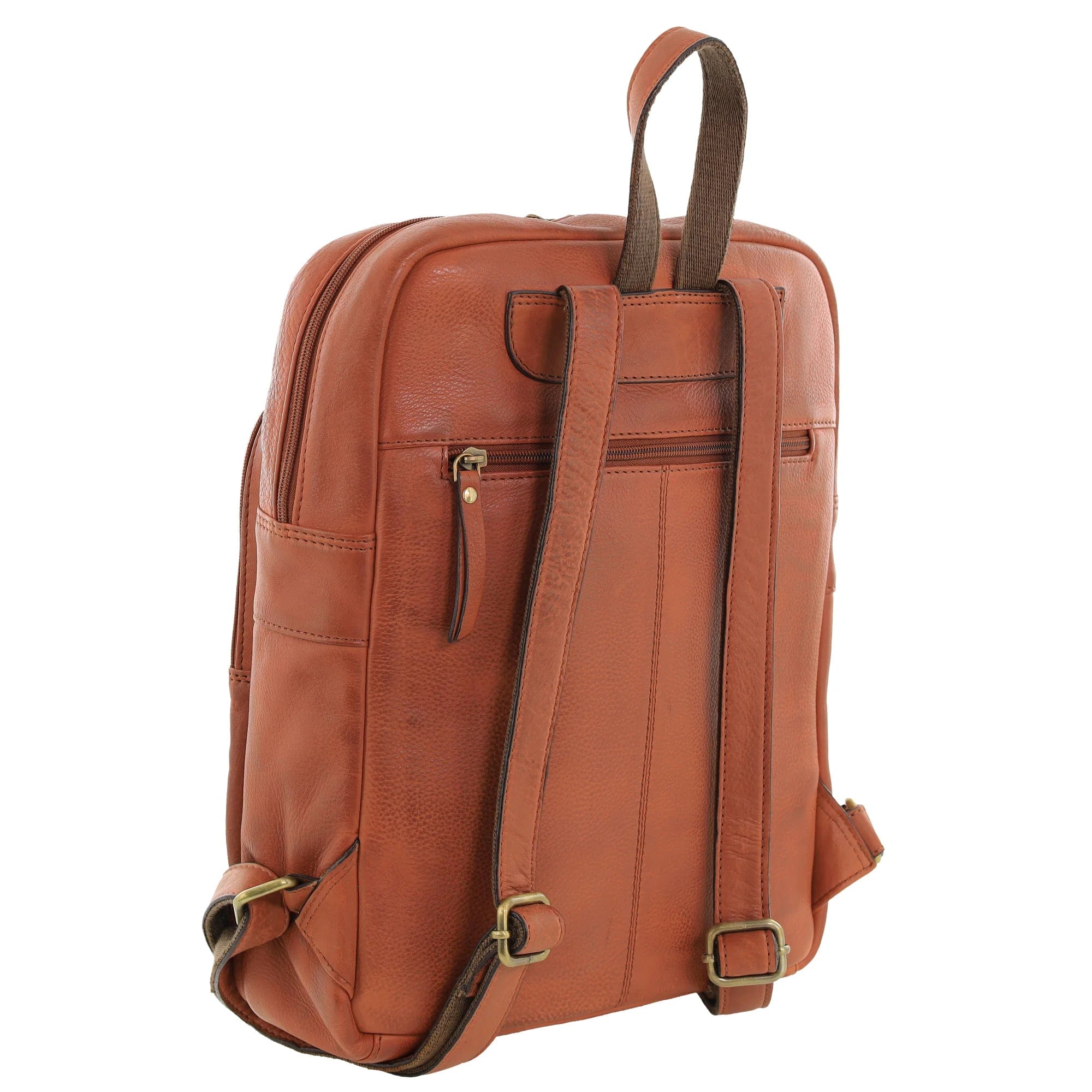 Pierre Cardin Burnished Leather Multi-Compartment Laptop Backpack PC3332 Cog