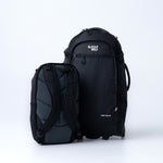 Black Wolf - 65L (+20L) Grand Tour II wheel bag with backpack straps - Black