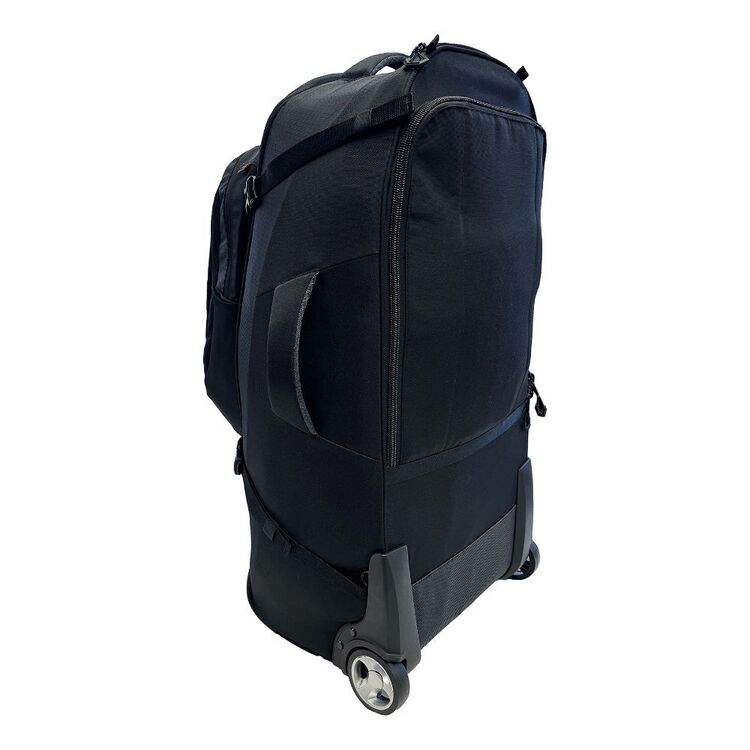 Black Wolf - 65L (+20L) Grand Tour II wheel bag with backpack straps - Black