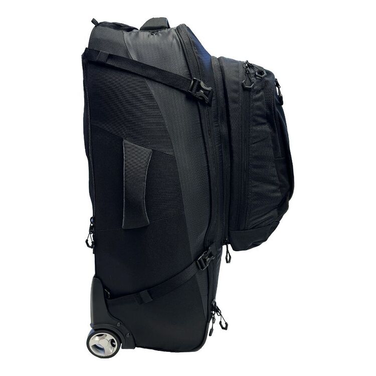 Black Wolf - 85L (+20L) Grand Tour II wheel bag with backpack straps - Black