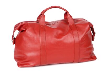 Oran - A-9929 Weekender Soft Leather Overnight Bag - Red