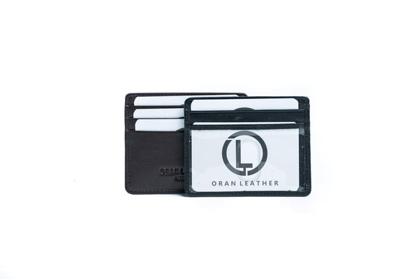 Oran - SAF-7202 Craig Leather Card Holder - Black