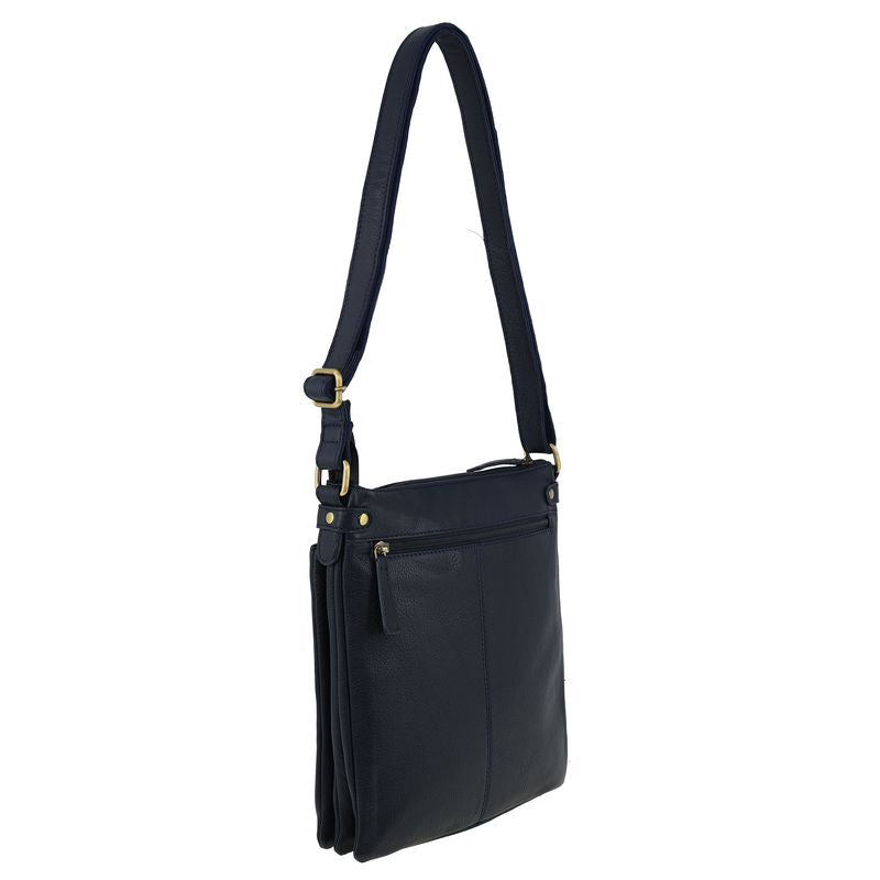 Milleni - NL4158 Leather Crossbody Bag - Navy