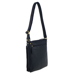 Milleni - NL4158 Leather Crossbody Bag - Navy