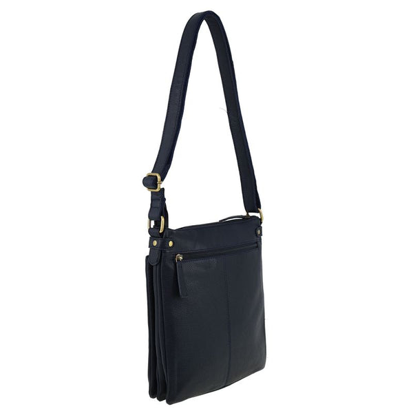 Milleni - NL4158 Leather Crossbody Bag - Navy