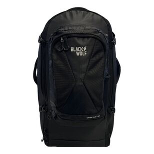 Black Wolf - 85L (+20L) Grand Tour II wheel bag with backpack straps - Black