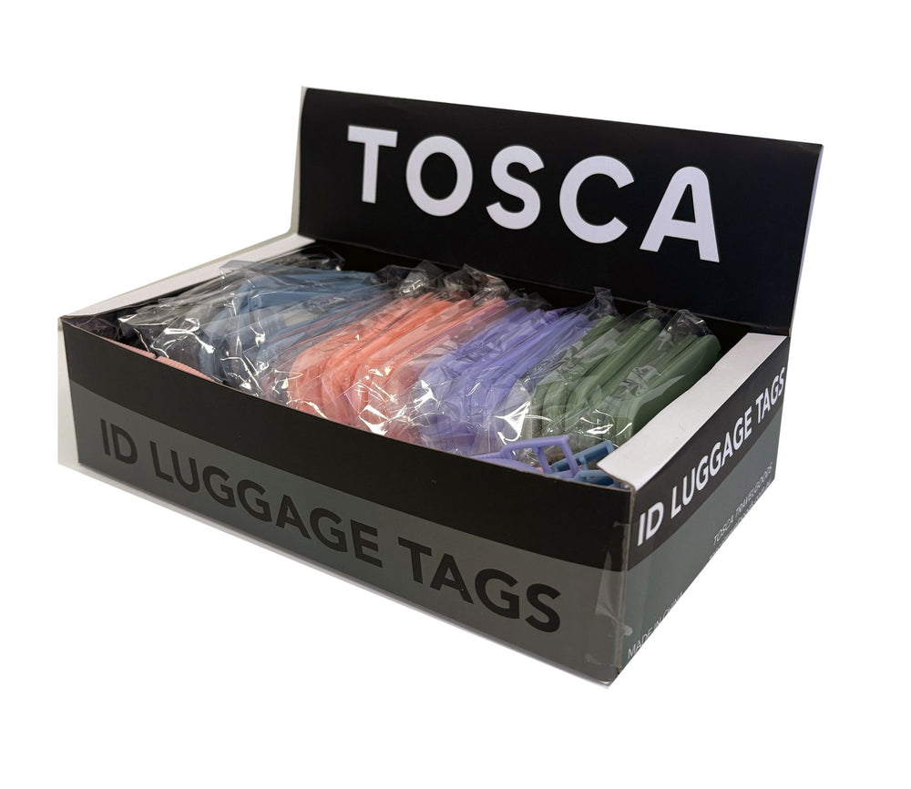 Tosca - LT1521 Pastel Colours Plastic Luggage Tags - Assorted