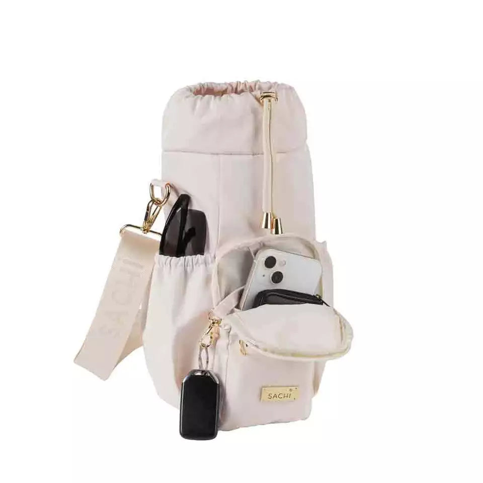 Sachi - 8830 Crossbody Insulated Bottle Bag - Alabaster