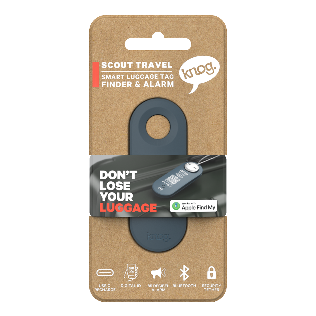 KNOG - Scout Travel Smart Luggage Tag with Tracker - Blue