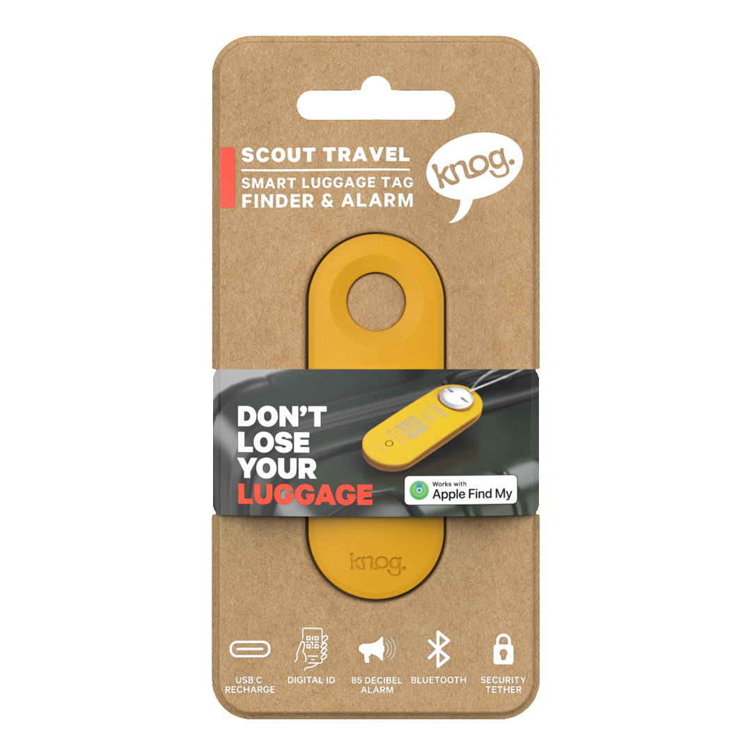 KNOG - Scout Travel Smart Luggage Tag with Tracker - Yellow