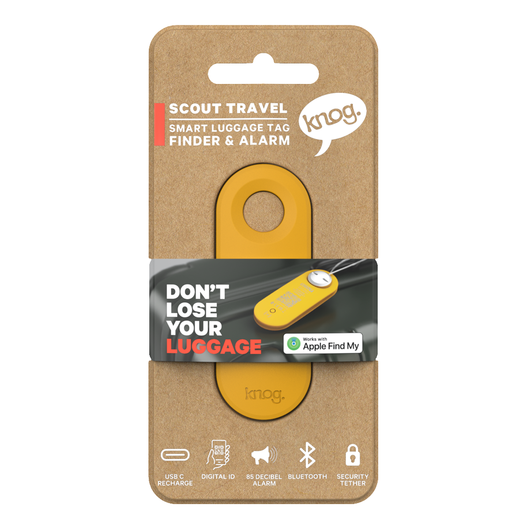 KNOG - Scout Travel Smart Luggage Tag with Tracker - Yellow-5