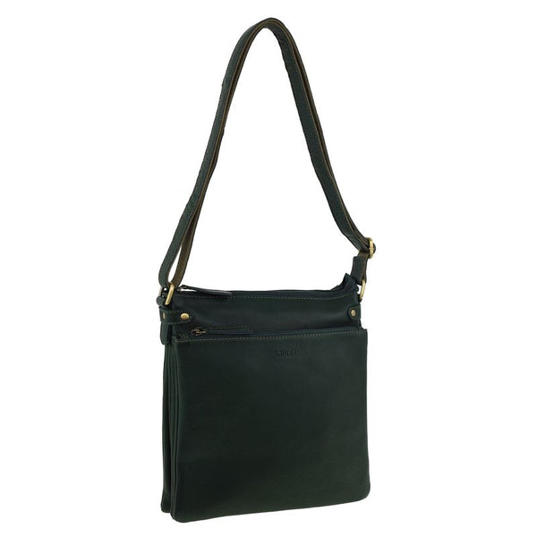 Milleni - NL4158 Leather Crossbody Bag - Olive Green