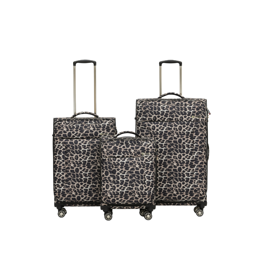 Tosca - So Lite 3.0 Set of 3 Suitcases 20in-25in-29in - Leopard Air4044