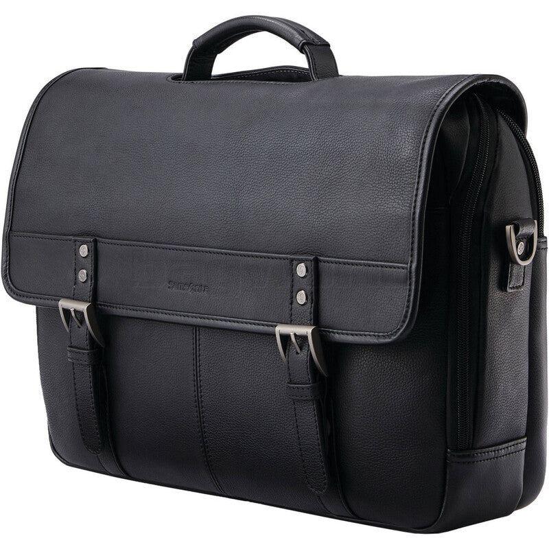 Samsonite Classic Leather Black 15.6in Flap over brief - 0