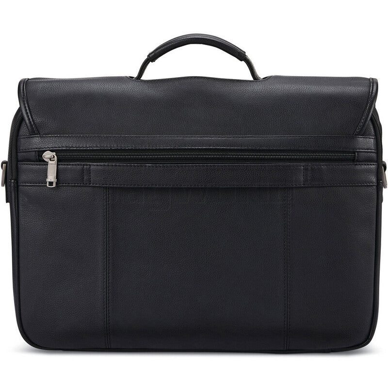 Samsonite Classic Leather Black 15.6in Flap over brief