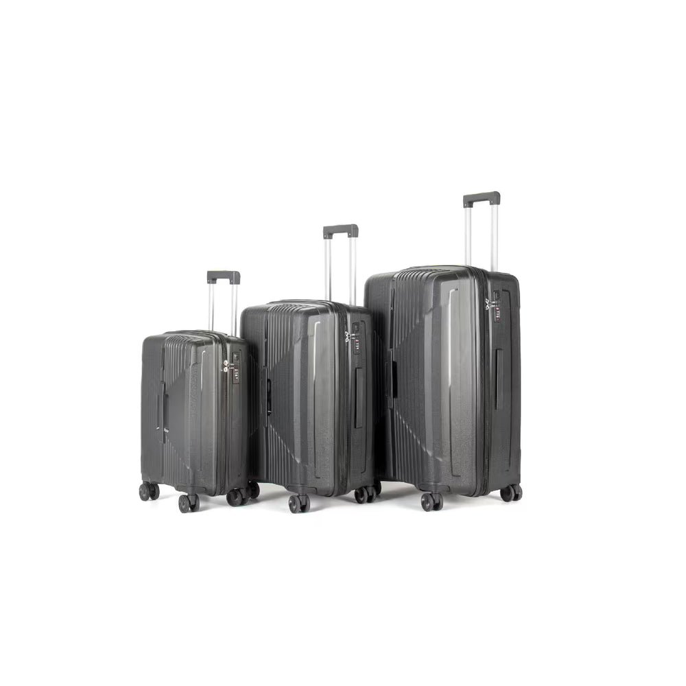 Paklite - PA50 Charter 3 Piece Luggage Set - Black