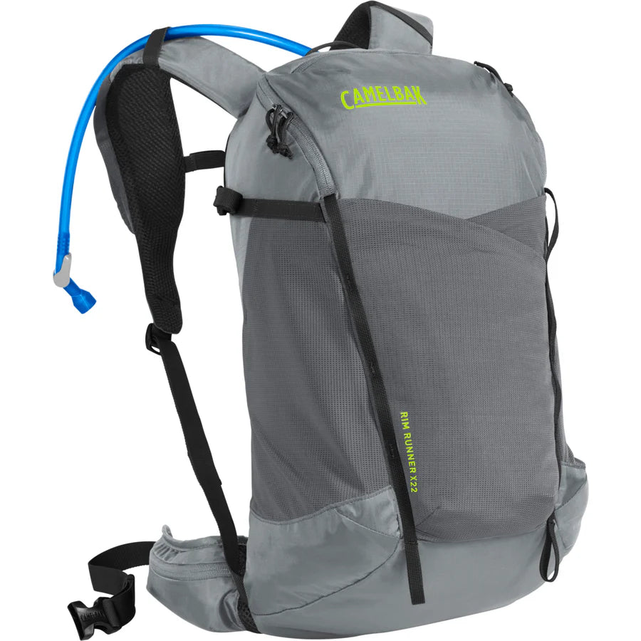 Camelbak - Rim Runner X22 2L Hydration Backpack 20L Pack - Grey Flannel/ Lime Punch