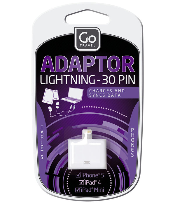 Go Travel Accessories - 30 Pin Lightning Adaptor - White