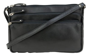 Franco Bonini - 12-221 Crossbody Sling Leather - Black