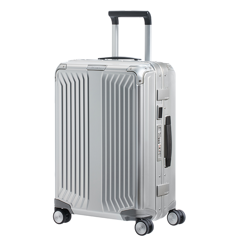 Samsonite - Lite Box ALU 55cm Small 4 Wheel Hard Suitcase - Aluminium ...