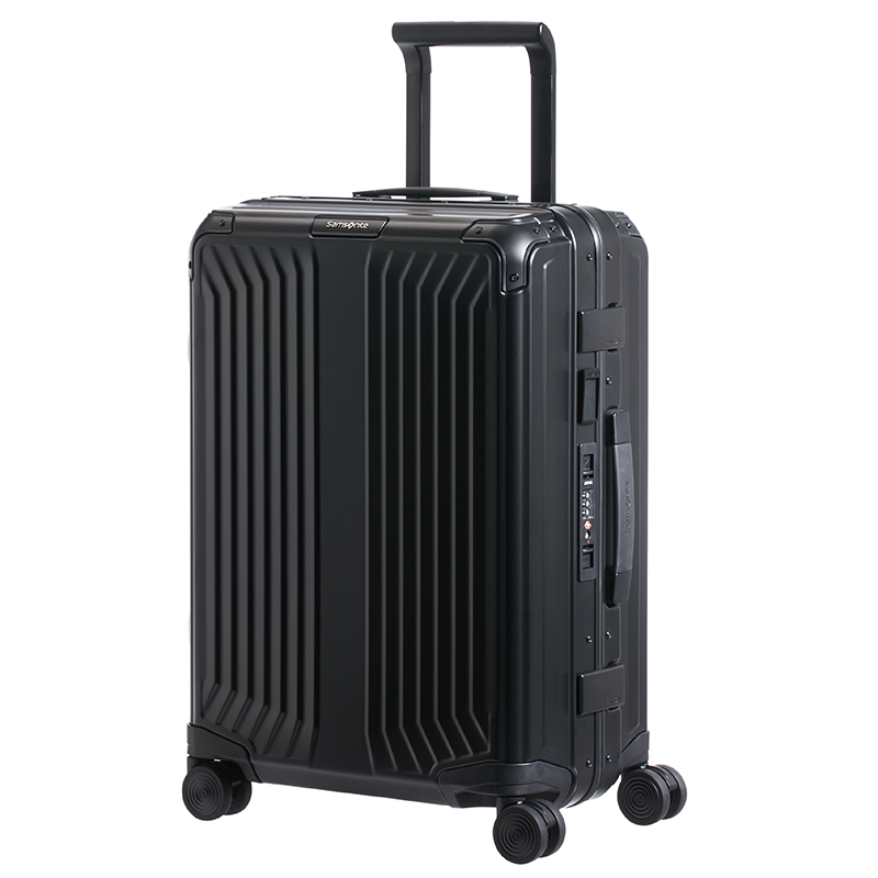 Samsonite - Lite Box ALU 55cm Small 4 Wheel Hard Suitcase - Black