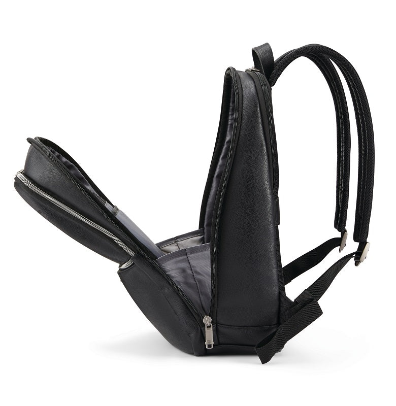 Samsonite - Classic Leather Slim Backpack - Black-4