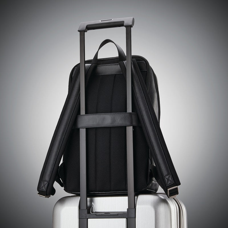 Samsonite - Classic Leather Slim Backpack - Black-7