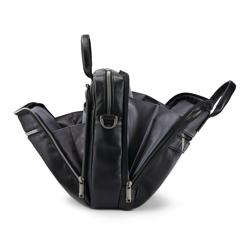 Samsonite - Classic Leather Top Loader Briefcase - Black-4