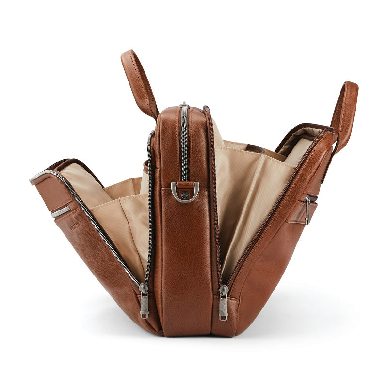Samsonite Classic Leather Top Loader Briefcase Cognac – Bags To Go