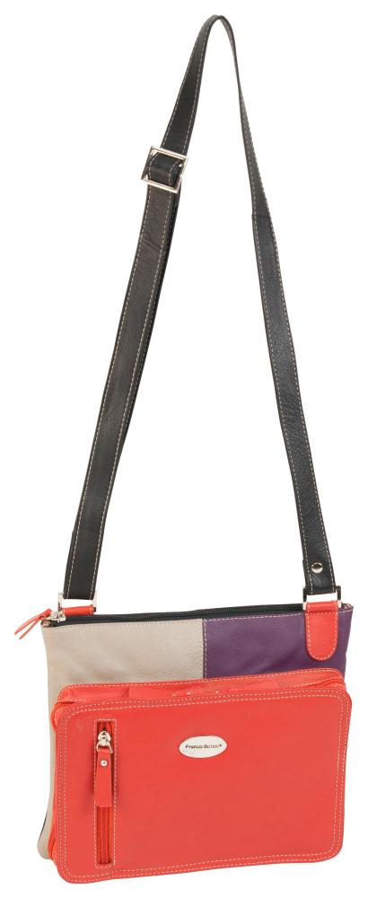 Franco Bonini - 1308 Leather crossbydy sling - Orange Multi