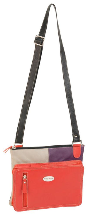 Franco Bonini - 1308 Leather Crossbydy Sling - Orange Multi