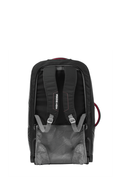 High Sierra - Composite V4 56cm Small RFID Wheeled Duffle With Backpack Straps - Black/Red-4